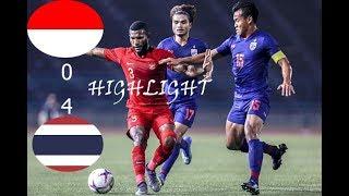 Indonesia vs Thailand 2019 U22 0-4 Pra Piala Asia Highlights Pertandingan dan Cuplikan Goal