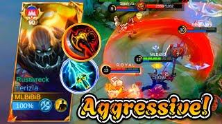 THE AGGRESSIVE TERIZLA  TERIZLA VS ALPHA EXP-LANE  BUILD TOP 1 GLOBAL TERIZLA - MLBB