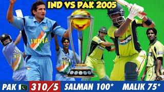 SALMAN BUTT 101 AND MALIK 78  INDIA VS PAKISTAN 3RD ODI 2005 HIGHLIGHTS 