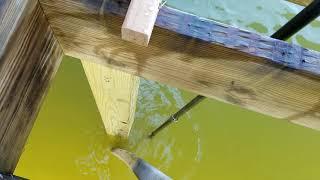 Dock Piling Installation Underwater - DIY With A Garden Hose Waterjet