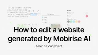 How to edit your Mobirise AI project using the app