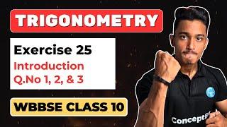 Lec 01 CH25  Application of Trigonometry Height and Distance  Ex 25 Q.No 1 2 & 3