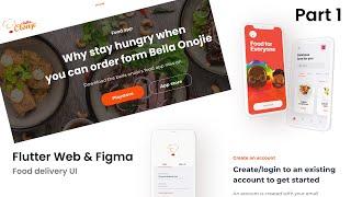 Flutter web and Figma - Food delivery UI  - SpeedCode - part1