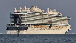 Departure of cruise ship SUN PRINCESS La Spezia 19072024 Princess Cruises 4K