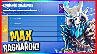 RAGNAROK FULLY UPGRADED STAGE 5 UNLOCKED LEVEL 78 MAX RAGNAROK Fortnite season 5 tier 100 skin