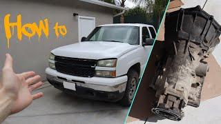 How to Pull 4L60e Transmission from 99-07 Chevy Silverado No Lift or Power Tools