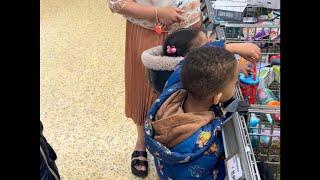 Food Shopping with triplets plus one