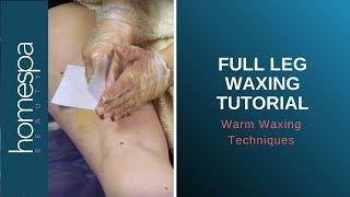 How to do a full leg wax using pot and spatula method #waxing #beauty #treatment