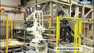 MODU - Palletizing robotic cell for 25 kg and 50kg bags