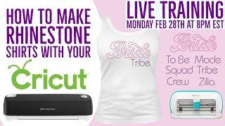 FREE live Training  How to Make Rhinestone Shirts with your Cricut Machine and TRW Magic Flock