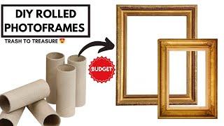 Photo Frame DIYHome DecorHow To Make Unique Recycled Photo Frame At HomeToilet Roll  Craft