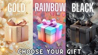Choose your gift gift ️ 3 gift box challenge  Gold Rainbow & Black #giftboxchallenge