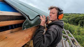 Timber Framed Barn Part 27 Braces And Roof Sheets