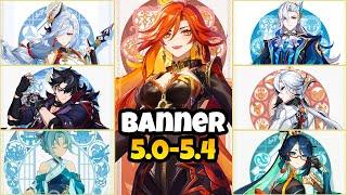 New Roadmap Version 5.0 - 5.4  Banners & Rerun Characters Revealed  Genshin Impact