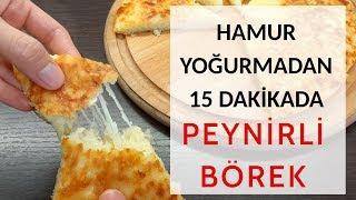 PİŞME SÜRESİ İLE BİRLİKTE 15 DAKİKADA PEYNİRLİ BÖREK TARİFİ. TAVADA PRATİK BÖREK TARİFİ