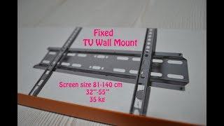 How to FIXED WALL MOUNT for LCD & LED TV  SUPER Easy Way