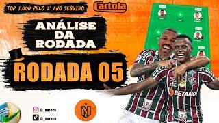 ANÁLISE DA RODADA 5 CARTOLA FC 2024  - O MELHOR TRIO DE ATAQUE?  TOP 1.000 NACIONAL PELO 2º ANO