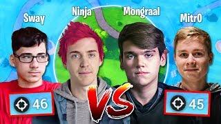 FaZe Sway & Ninja *SUPER INTENSE* vs Mongraal & Mitr0 in Friday Fortnite
