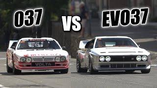 Kimera EVO37 VS Lancia 037  Restomod Stradale Rally - Sound Comparison on the Roads