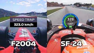 SF24 vs F2004 - Ferrari in Spain 20 years apart