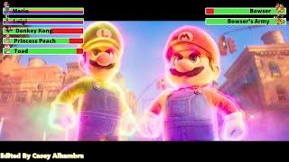 The Super Mario Bros. Movie 2023 Final Battle with healthbars 22
