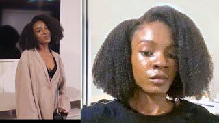 How To CHEAT Most Undetectable Most NATURAL U-Part 4C Natural Hair Long Bob Side Part UPART Wig