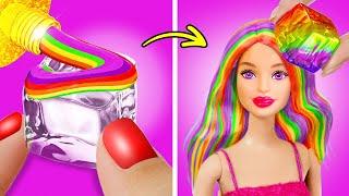 From NERD to STAR  Barbie Makeover and Doll Hacks by TeenVee