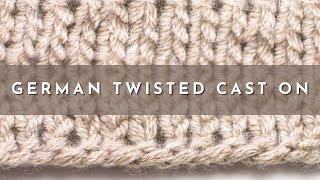The German Twisted Cast On Right Handed  Knitting Stitch Pattern  English Style