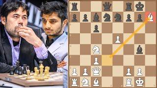 FIRST BLOOD  Hikaru Nakamura vs Vidit Gujrathi  Round 2  FIDE Candidates Tournament 2024