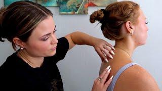 ASMR  Soothing Back Scratching Tracing Hair Play Crisscross Applesauce & Nape of the Neck