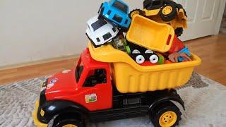 Hamza Plays with Scoop Tractor Truck Helicopter and Other Toys  Fun Kids Videos