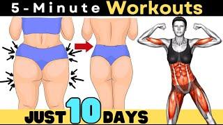 5 Minute Simple Workout to Lose Weight at Home in 10 Days
