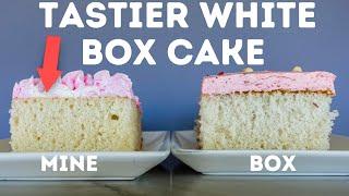 How to make vanilla box cake mix better  Doctored cake mix