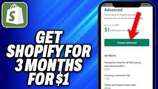 How To Get Shopify For 3 MONTHS For $1 2024 - Easy Fix