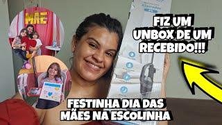 Vlog Brenda mãe de dois  Festinha dia das mães na escolinha + unbox recebido aspirador pó redkey P5