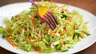 Delicious fresh cabbage salad - now I cook it every day