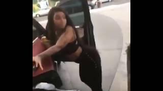 CUBAN DOLL TWERK AT GAS STATION IN LA