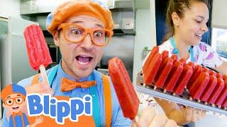 Blippi Makes Fruit Popsicles  Learning Healthy Eating For Children  Educational Videos for Kids