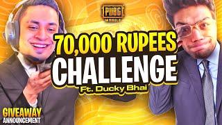 70000 Rupees TDM Challenge With Ducky Bhai In PUBG Mobile 