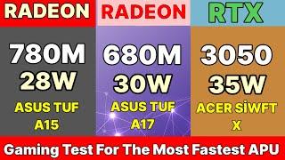 780M VS GPU VS 680M VS RTX 3050M vs GTX 1650M VS MX 450 AMD RYZEN 7940HS APU  780M Gaming Test