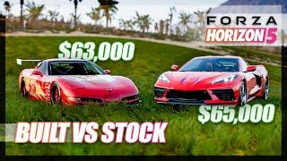 Forza Horizon 5 - Built vs Stock C8 Corvette