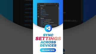 Sync VS @code settings #shorts #vscode