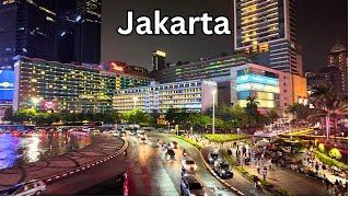 Jakarta is AMAZING at Night Walking Tour 4K - Indonesia