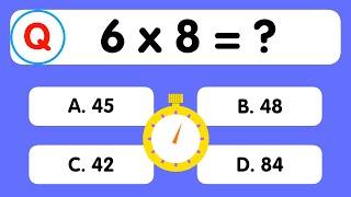 Maths Quiz for kids  Multiplication table Quiz for kids  Quiz Time 