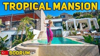 INSIDE A LUXURY BALI STYLE MANSION WITH INCREDIBLE VIEWS   BODRUM HOUSE TOUR