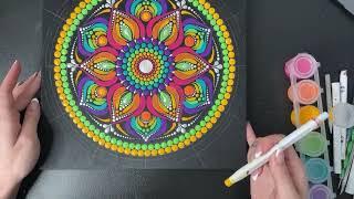 Easy Mandala Art for Beginners Dot Painting Timelapse Painted Step by Step  Thoughtful Dots