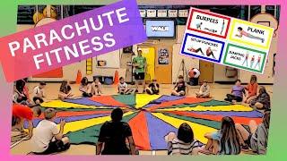 Parachute Fitness Activity  A Fun Warmup for a PE Parachute Lesson 