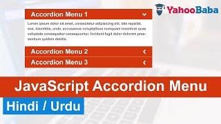 JavaScript Accordion Tutorial in Hindi  Urdu