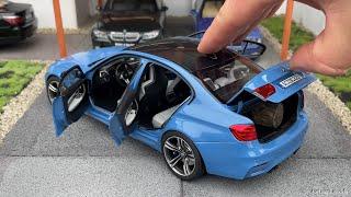 118 BMW M3 Competition F80 2017 Yas Marina Blue - Norev Unboxing