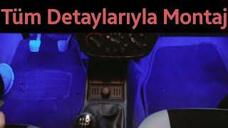 Opel Corsa Ayak Altı Ambiyans Aydınlatma Uygulaması İnceleme ve Detaylı Montaj  Footwell Lighting